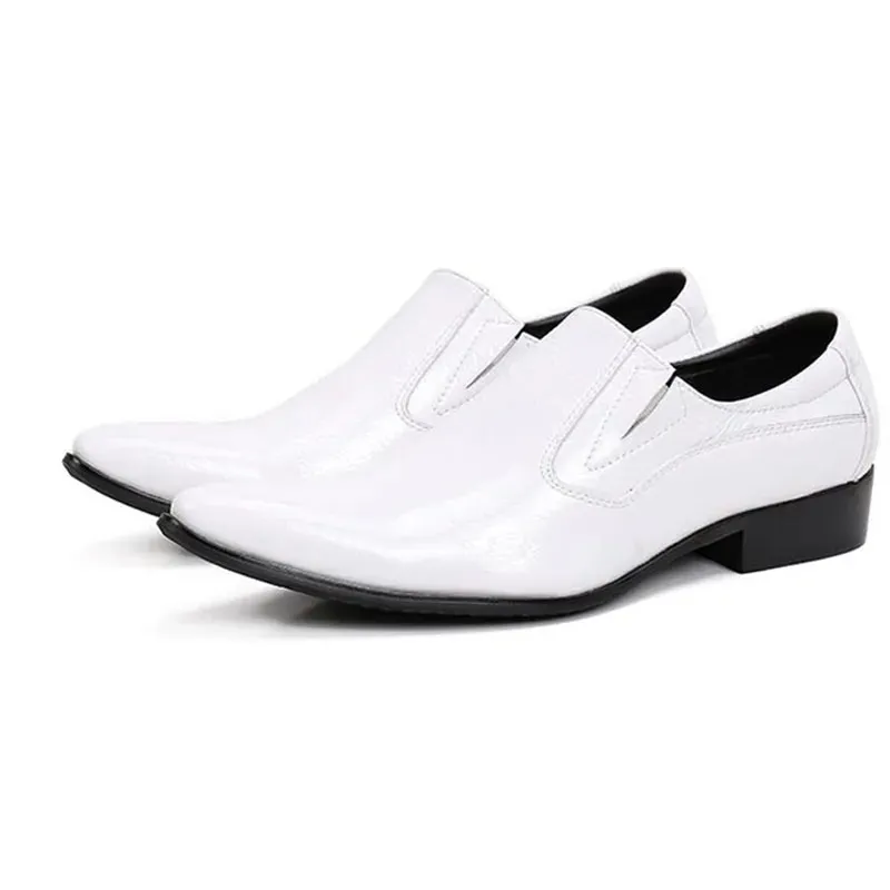 Driving Shoes Snake Skin Slip On Moccasin Shoes Luxury White