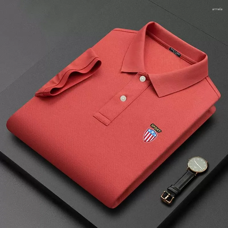 Herrpolos toppklass Designer Logo Märke Summer Mens Polo Shirts With Short Sleeve Cotton Casual Lapel Tops Fashions Men Clothing