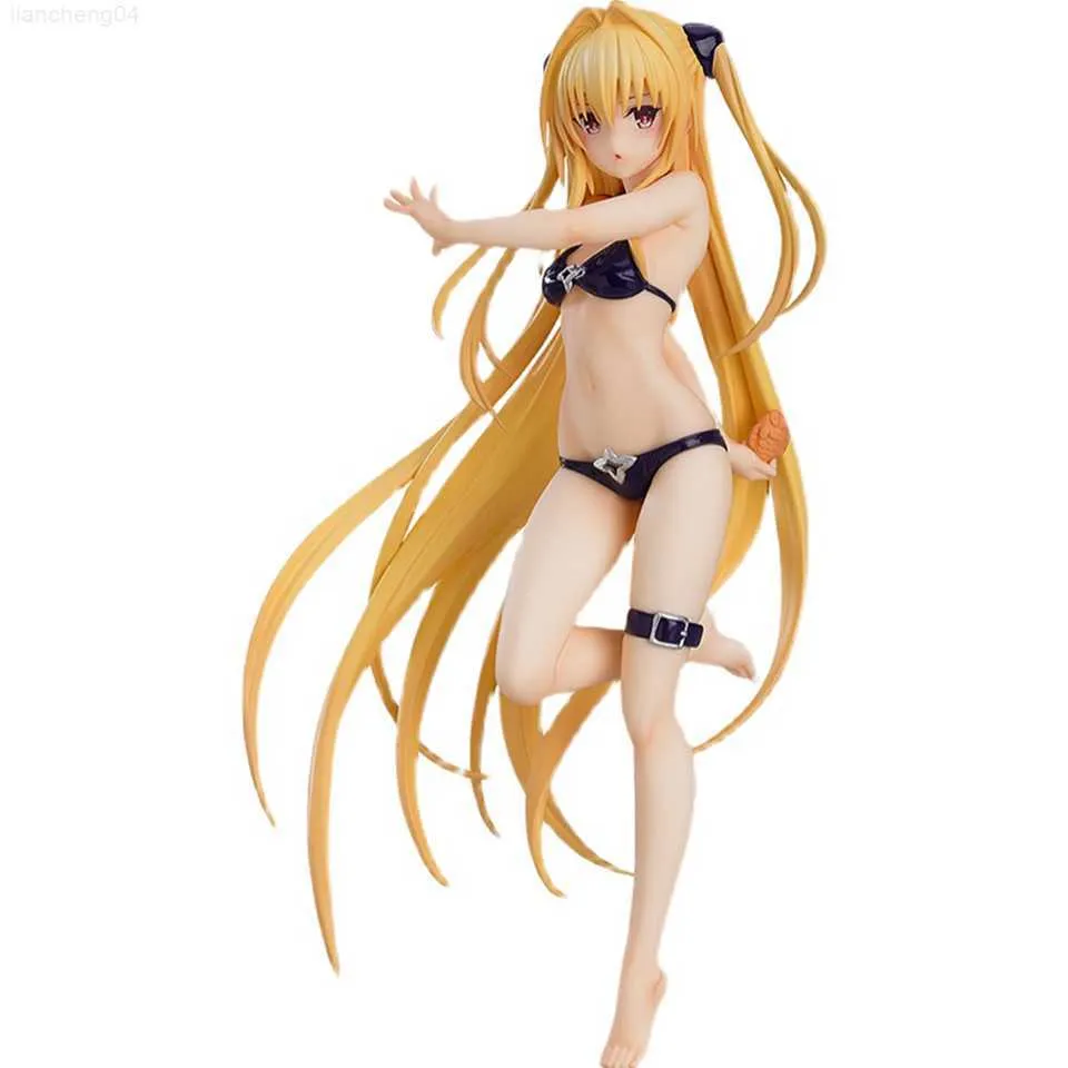 Anime manga original äkta att älska ru mörker 18,5 cm konjiki no yami gyllene mörker baddräkt pvc action figur modell leksaker gåvor l230717