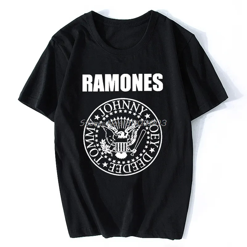 Fghfg kvinnors fghfg ramone tätning grafisk t-shirt punk rock fghfg skog kullar 1: a album unisex t shirt överdimensionerad streetwear