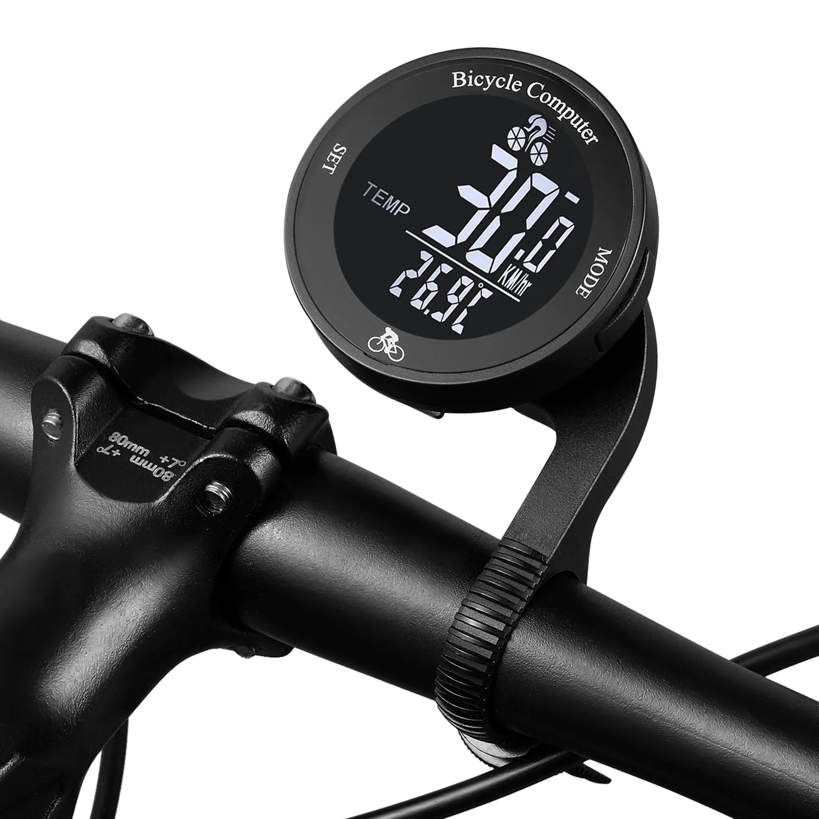 Bike Computers Wireless Bike Computer Waterproof Bicycle Odometer Multi Functional LCD Screen Cycling Speedometer Mountain Bike Meter 230716