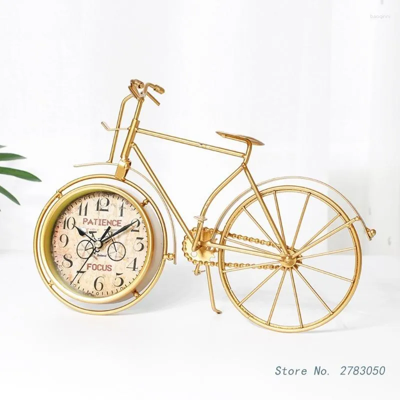 Настольные часы металлический велосипед