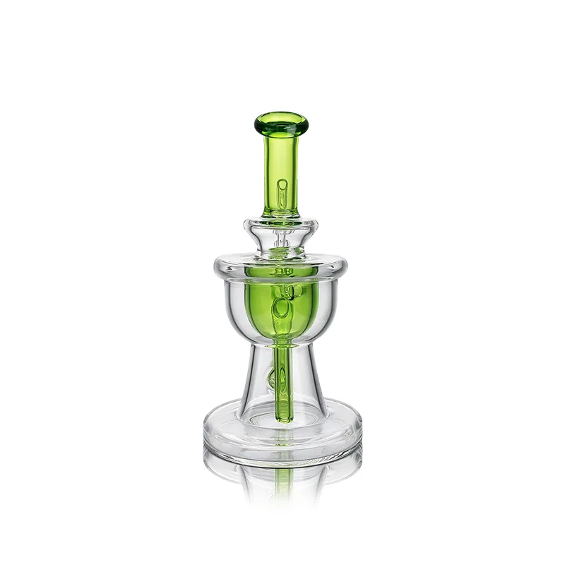 Waxmaid 6.38inch Trophy Incycler hookah Green Clear Glass Tornado Beaker galss waterpijp glazen bong 14mm Joint Oil Rigs US warehouse retail order gratis verzending