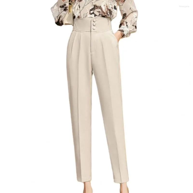 High Waisted Straight Wide Leg Beige Pants Women For Formal Business And  Commuting From Berengaria, $16.97