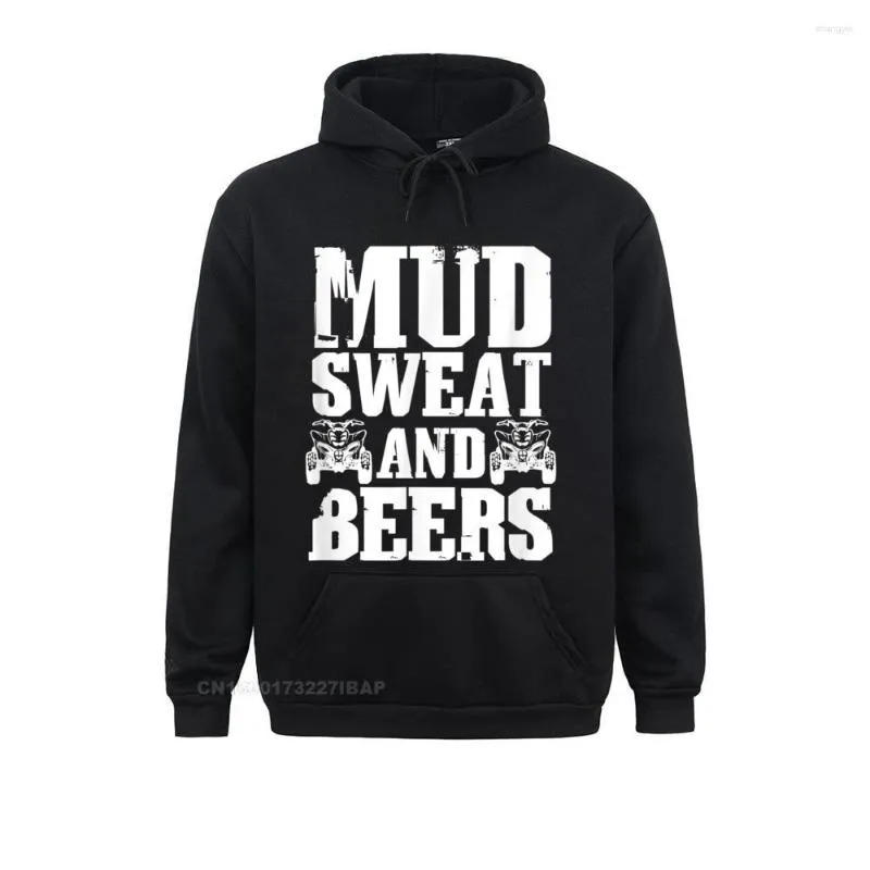 Sweats à capuche pour hommes Mens Mud Sweat And Beers Funny ATV Quad Bike Wheeler Hoodie Moto Biker Hommes Personnalisé Hoods Sweats à la mode