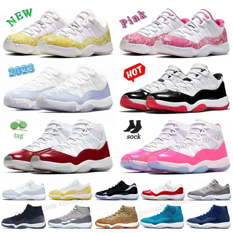 Jumpman 11 Basketball Shoes Cherry 11s High Cool Gray J11 Cement Gray Pink Skin Skin Jubilee 25th Velvet Low Concord Space Jordens Jordans111 Retro Sneaker