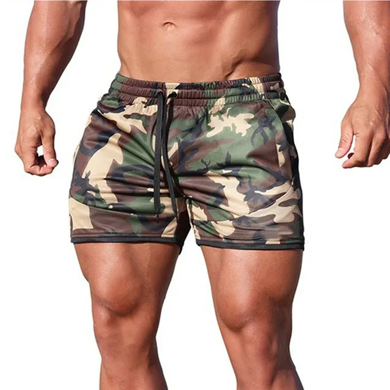 Męskie szorty Summer Fitness Fashable Oddychający Szybkie suszące na siłownię kulturystyka sportowiec Slim Fit Camo Sports Pants 2307718