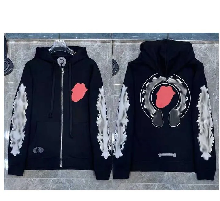 Luxury Designer Heart Horseshoe Cross Print Target Hoodies For Men