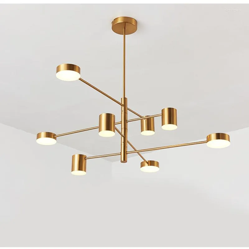 Lampadari Modern Fashion Black Gold White Long Led Lampadario Loft Lampada nordica Decorativa per interni da appendere per soggiorno camera da letto