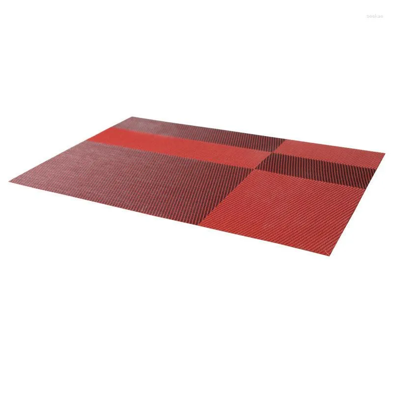 Bordmattor Placemats Tvättbara lätt att rengöra PVC Placemat för kök värmesistandvävd hård uppsättning av 6