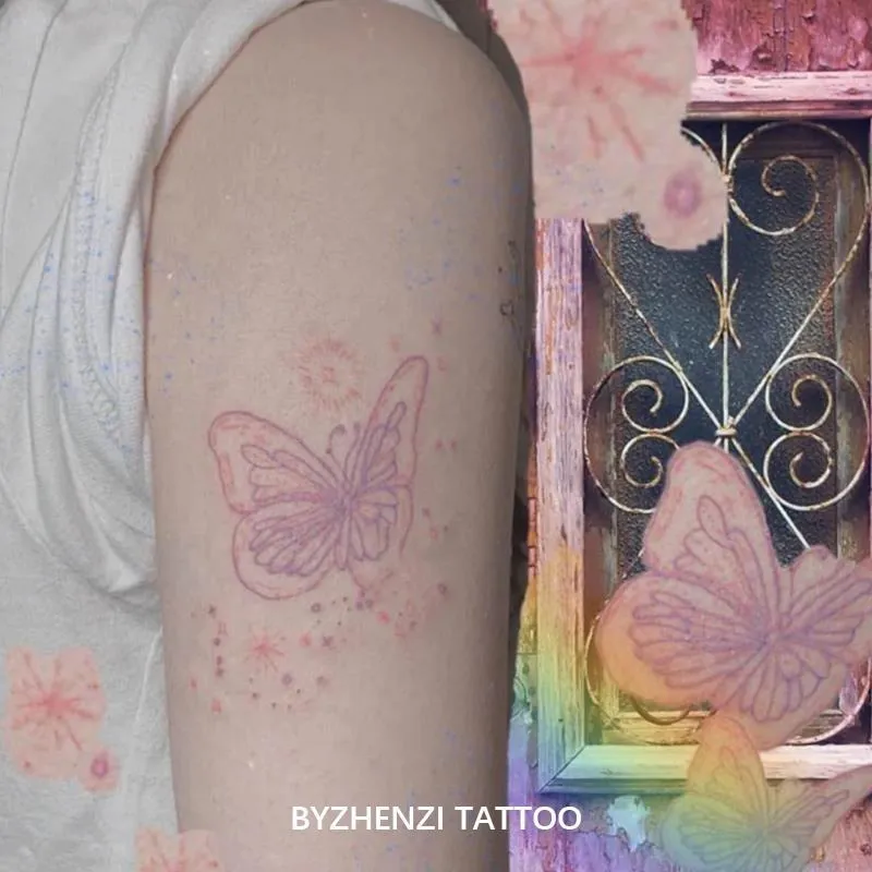 Y2K Butterfly Tattoos Waterproof Fałszywy tatuaż dla kobiety mężczyźni