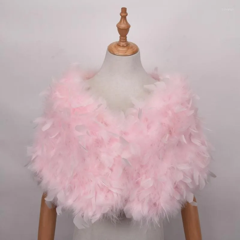 Scarves Ostrich Feather Cape Fur The Bride Wedding Dress Shawl Winter Coat Authentic Gown Conference With A Tank Top