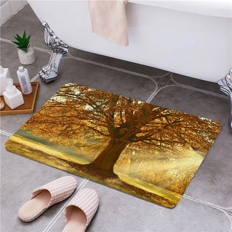 Mattor Golden Forest Entrance Door Floor Mat Non-Slip Foot Pad Home Welcome Carpet For Hallway Bath Kitchen Doormat