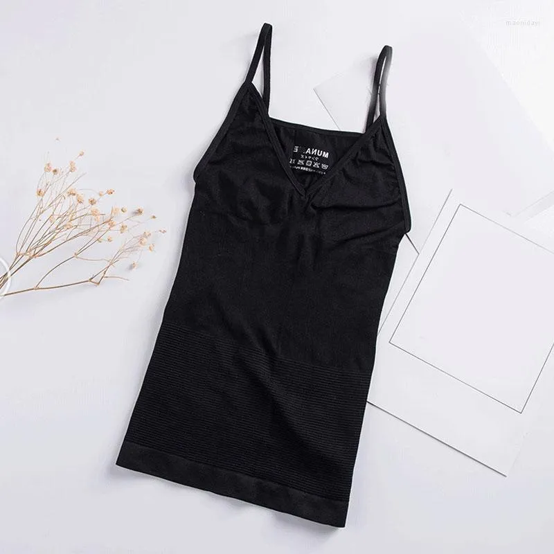 Womens High Elastic Compress Vest Lined Camisole Slimming Body Shaper With  Strench Corset And Solid Color Design From Maonidayi, $6.09