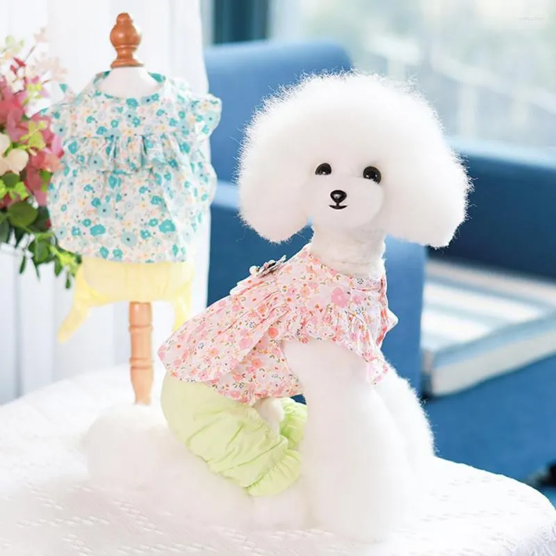 Dog Apparel Keep Warmth Two-Legs Summer Small Princess Cosplay Costume For