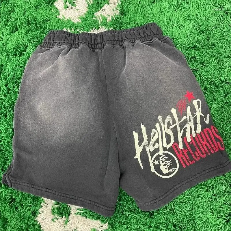 24ss Mens Shorts Hellstar Studios звучит как рая, мужчины, женщины, качественные шнурки Негабаритные бриджи, ада звезда 7BQ7