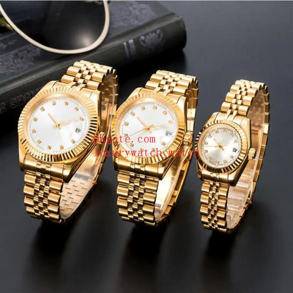 Luxury Mens Watch Automatic Gold Mechanical Watches 41mm 36mm 28mm Women Dress Jubilee full rostfritt stål Sapphire Waterproof LU260Y