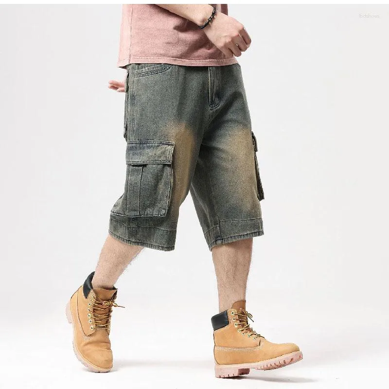 Herren Jeans Plus Größe 46 Männlich Männer Herren Shorts Denim Hosen Mann Hosen Für Lose 2023 Hohe Qualität