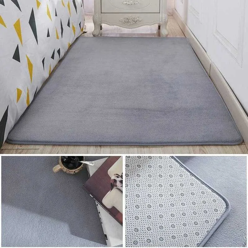 Dywany nordycki dywan do salonu Niski stos dywaników dla dzieci puszyste dywany podłogowe okno przy łóżku wystrój domu dywan R230718
