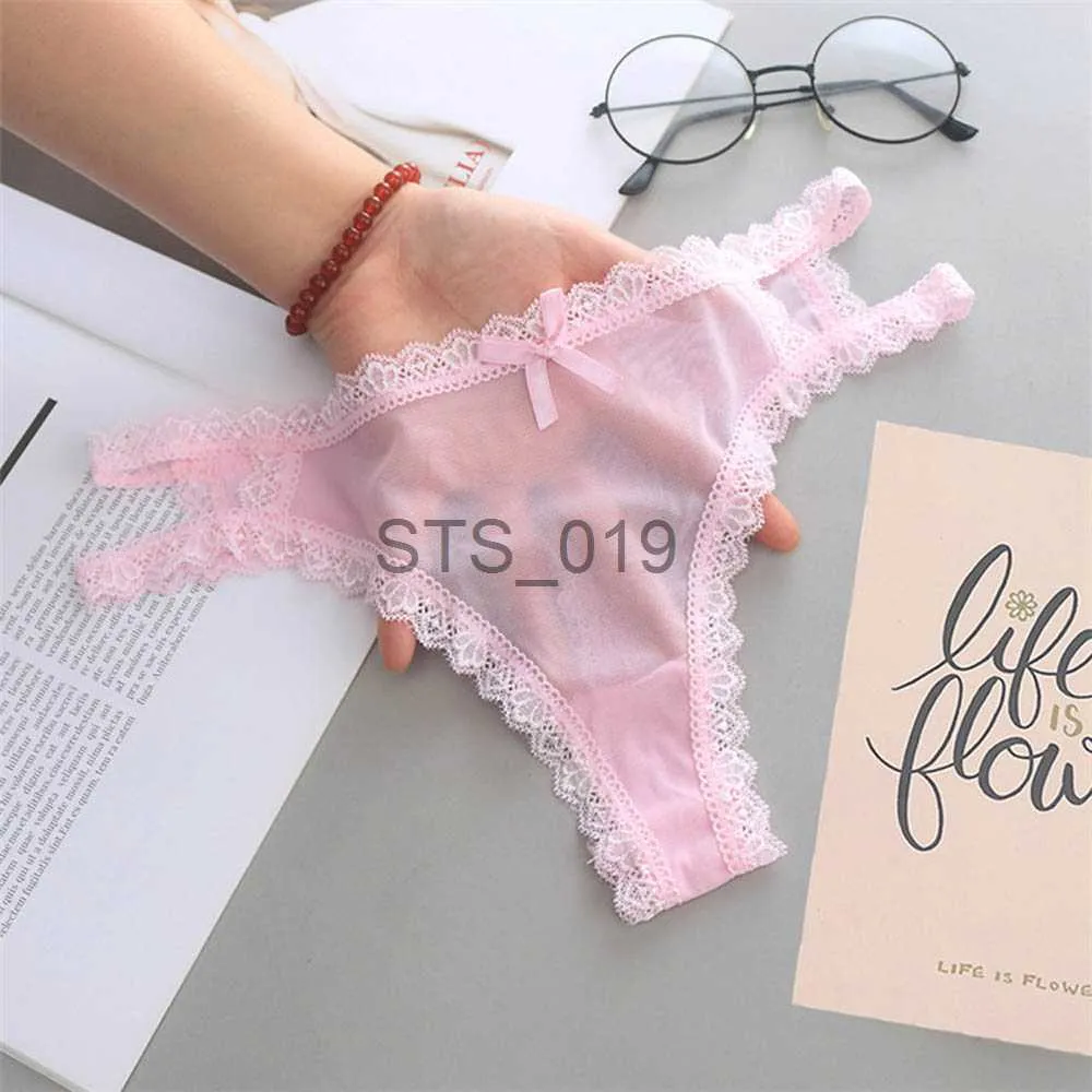 Briefs Panties Briefs Panties New Thin Panties Sexy Hollow Out Women's Lace Seamless Underwear Low Waist Lingerie Bow G-String Breathable Comfort Lady Briefs x0625