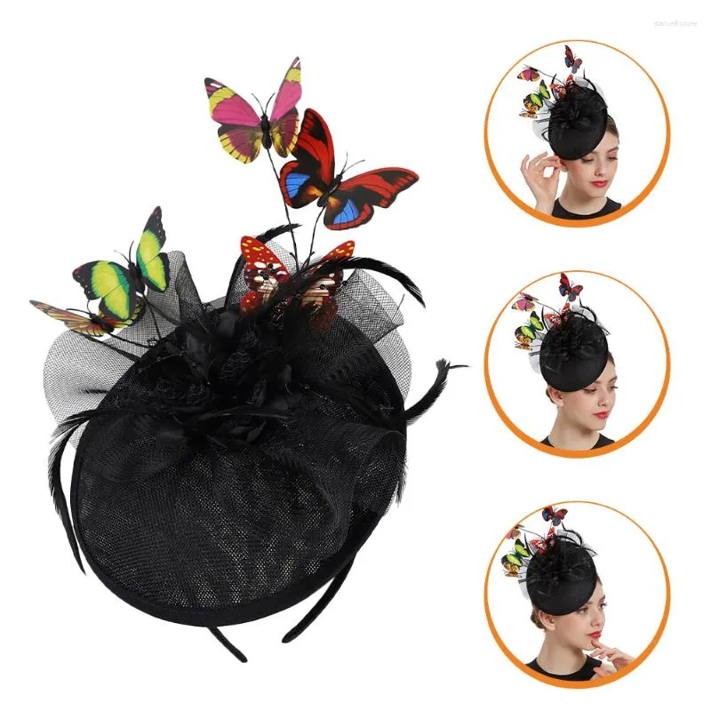 Bandanas Butterfly Cocktail Hat Fascinator Hats Women Women's Fascinators Tea Party Headband