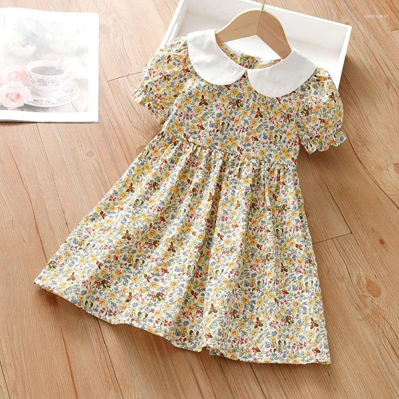 Double Layer Floral Frocks For Girls-thanhphatduhoc.com.vn