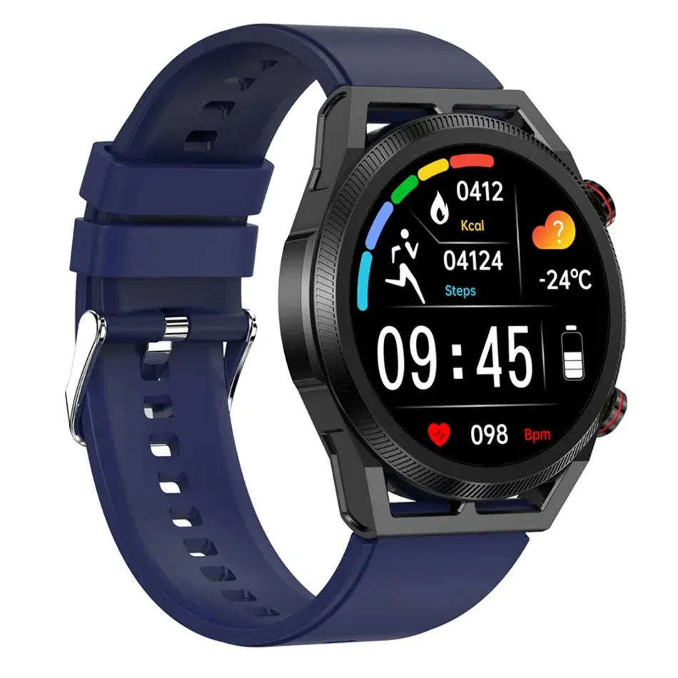 ET310 Smart Watch Mężczyźni Bluetooth Zadzwoń do nieinwazyjnej temperatury cukru we krwi EKG Monitorowanie Zdrowie Kobiety Sport Smartwatch