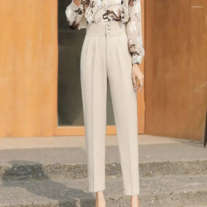 High Waisted Straight Wide Leg Beige Pants Women For Formal Business And  Commuting From Berengaria, $16.97