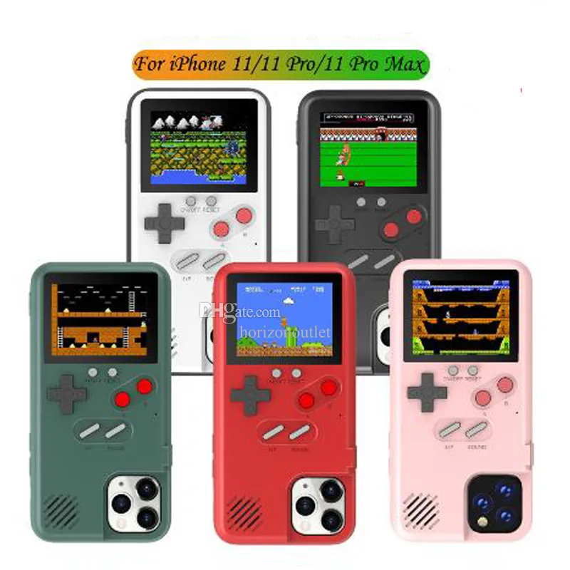 Casos de celular à prova de choque Display de console portátil 36 consoles de jogos clássicos Protable Players Gameboy Capa traseira para iPhone 14 13 12 11 7 8 6 X XS Pro Max Plus Mini