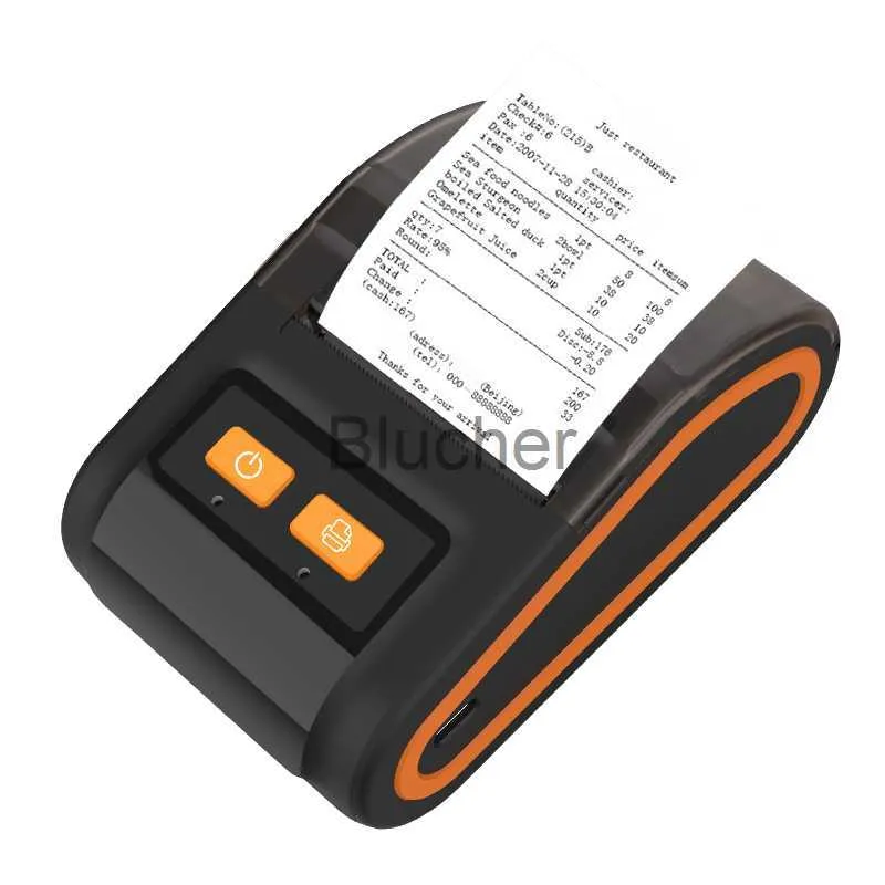 Imprimante photo PeriPage Imprimante thermique portable sans fil Bluetooth  58 mm avec 9 rouleaux de papier d'impression -rouge