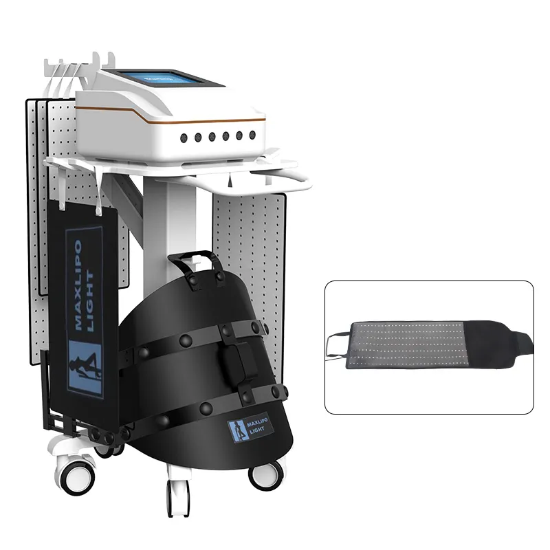 5D Maxlipo-lasermachine Infra nabij Led-infraroodpaneel Therapie Tailleriem en masker Lichaam Gezichtsverzorging Apparaat Dual-band gelijktijdig werkend Lipolaser-apparatuur