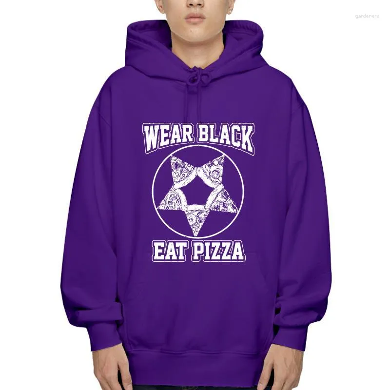 Męskie bluzy hoodi 2023 Masowe mężczyźni noś czarny ea pizza śmieszna miłość