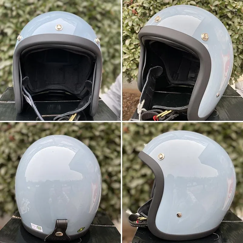 Hełmy motocyklowe Korea Styleccascos Lekkie włókno szklane otwarte kask hełm retro scooter jeździe