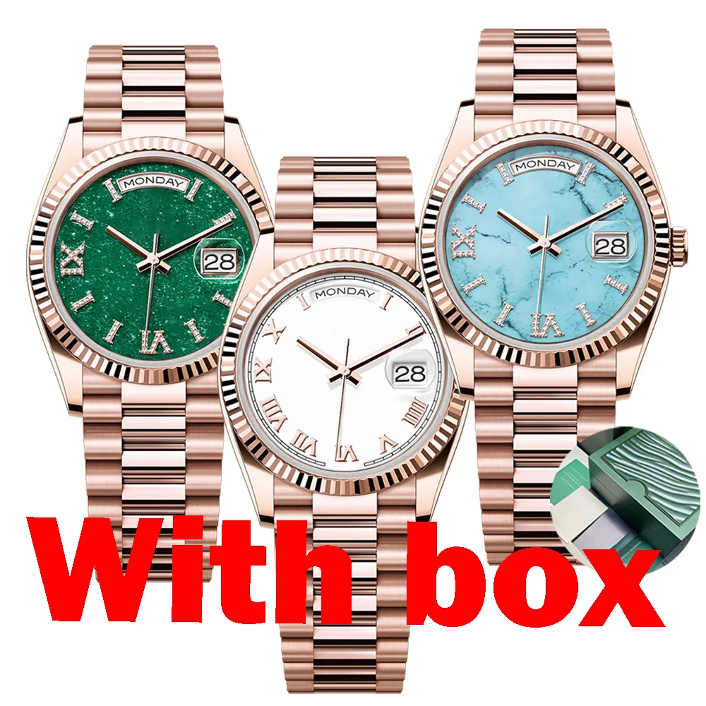 Herrenuhren, Damenuhr, Luxus-Designer-Uhr mit automatischem mechanischem Uhrwerk, Gold-Armbanduhr, 36 mm Stahlarmband, wasserdicht, Geschenk-Armbanduhren, KH-Fabrik