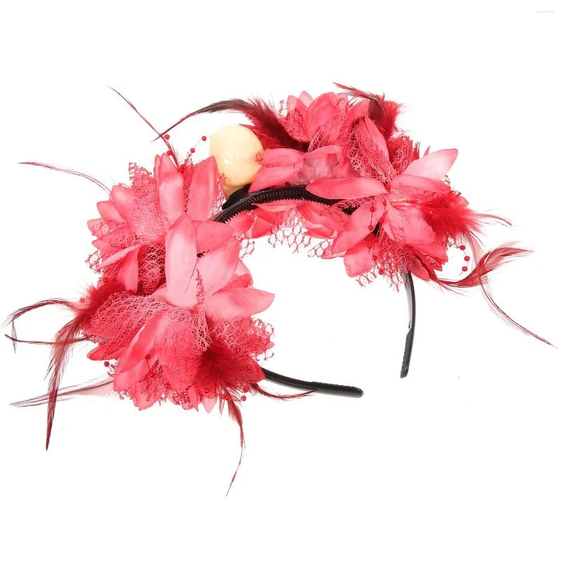 Bandanas México Traje Tiara Flor Headpiece Women Day The Dead Dia das Bruxas Coroa Floral Gótico