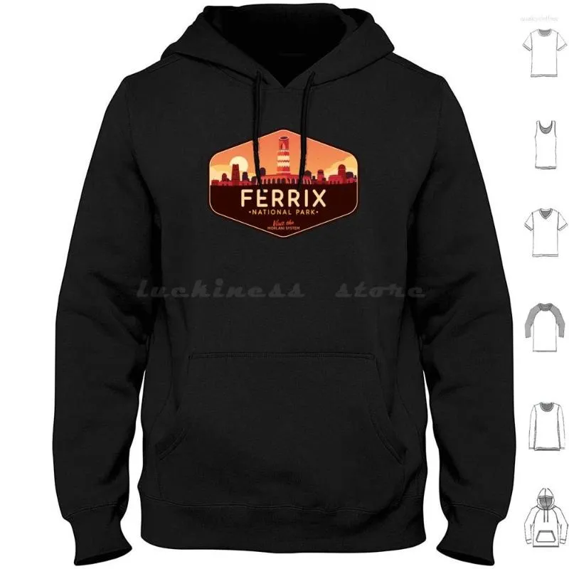 Erkek Hoodies Ferrix Milli Parkı Morlani Sistemini ziyaret edin! Kapüşonlu pamuk uzun kollu Andor gezegenleri cassian fikirler sanat