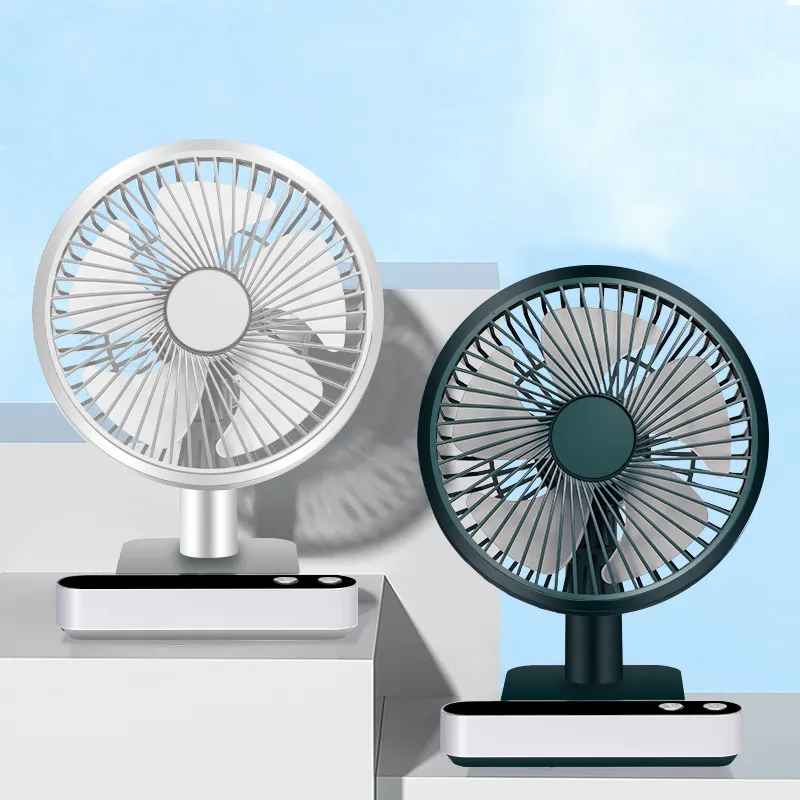 Fans Mini USB tragbare elektrische Ventilator Smart wiederaufladbare 4 Gang einstellbare Silent Air Cooler für Büro Haushalt Reisen 230717