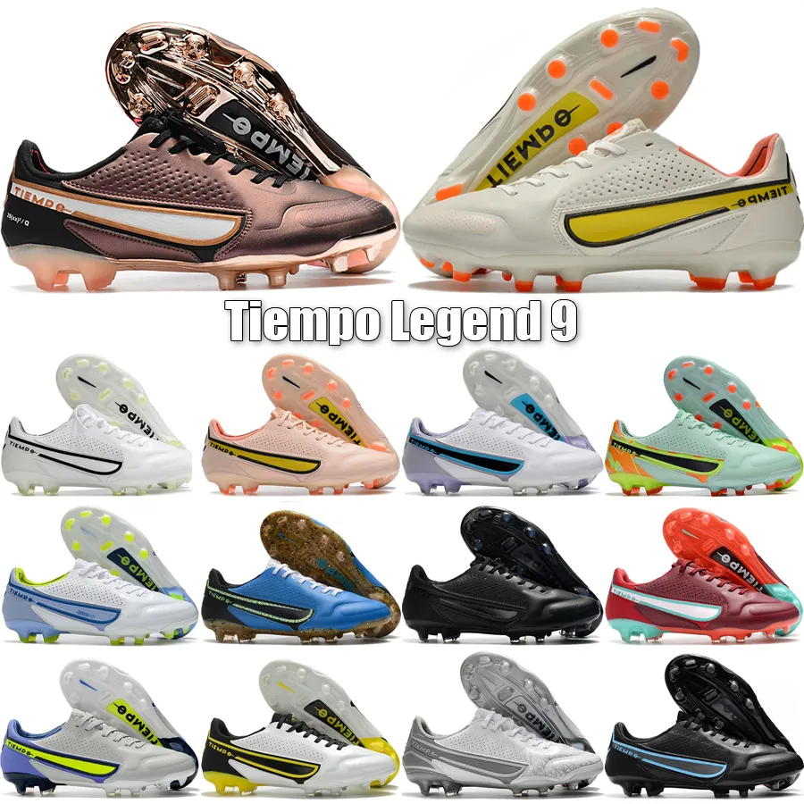 Tiempo Legend 9 Elite FG 남자 축구 신발 클래식 재충전 루센트 세대 폭발 The Progress Shadow Football Cleats 크기 39-45