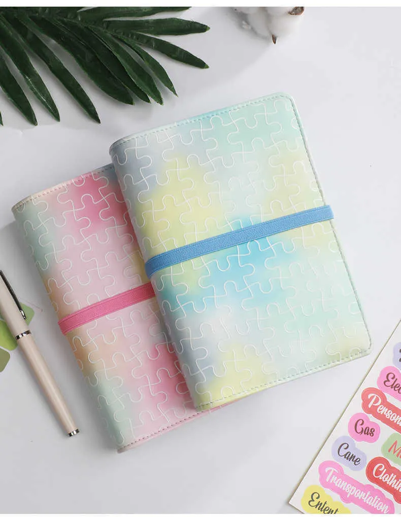 Classeur Budget Rechargeable Avec Feuilles Colorées - Organiseur Finances Mensuelles, Contrôle Dépenses, Portable Pour Maison/voyage