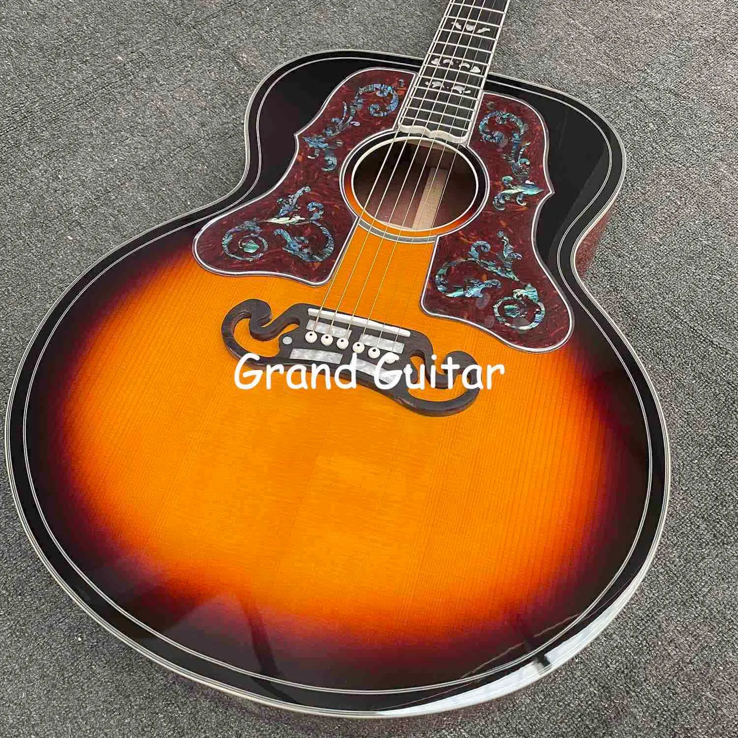 Custom Sj200 Bob Dylan Collector Edition Guitare Acoustique Classique Cocobolo Back Side style