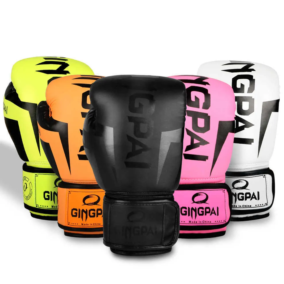 Protective Gear 6/8/10/12OZ Colorful Boxing Gloves Adult PU Foam Adult Kick Kickboxing Training Boxing mma Glove Gloves Muay Thai Sandbag gloves HKD230718
