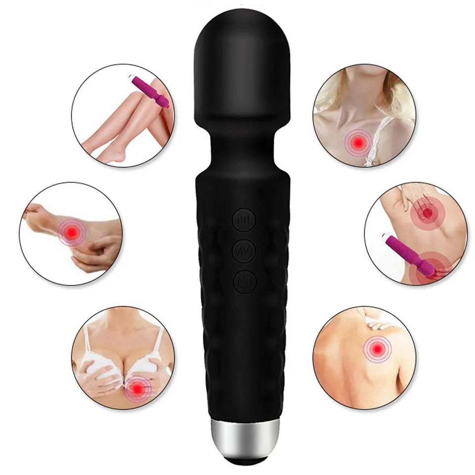 Фаллоимитатор вибратор для взрослых секс-игрушка для женщины 20 узоры вибрация волшебная палочка G-Spot Massager Женский мастурбатор карманная киска секс-игрушка
