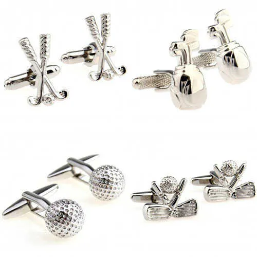 Manschettlänkar Fashion Golf Cufflink Cuff Link 1 Par Gratis frakt Big Promotion HKD230718