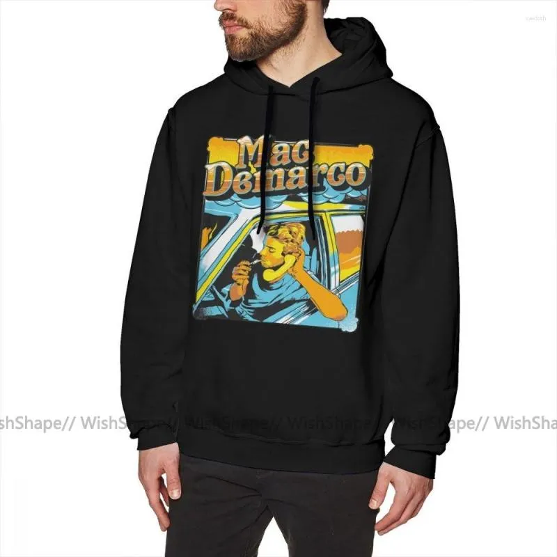 Hommes Hoodies Mac Demarco Hoodie Dans Sa Voiture Automne Cool Pull Gris Coton Mâle Longue Longueur XXL Lâche