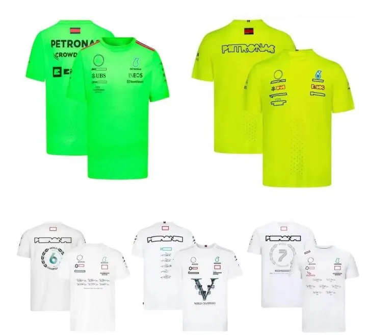 F1 racing kortärmad t-shirt sommarlag anpassad rund hals polo skjorta samma stil anpassning