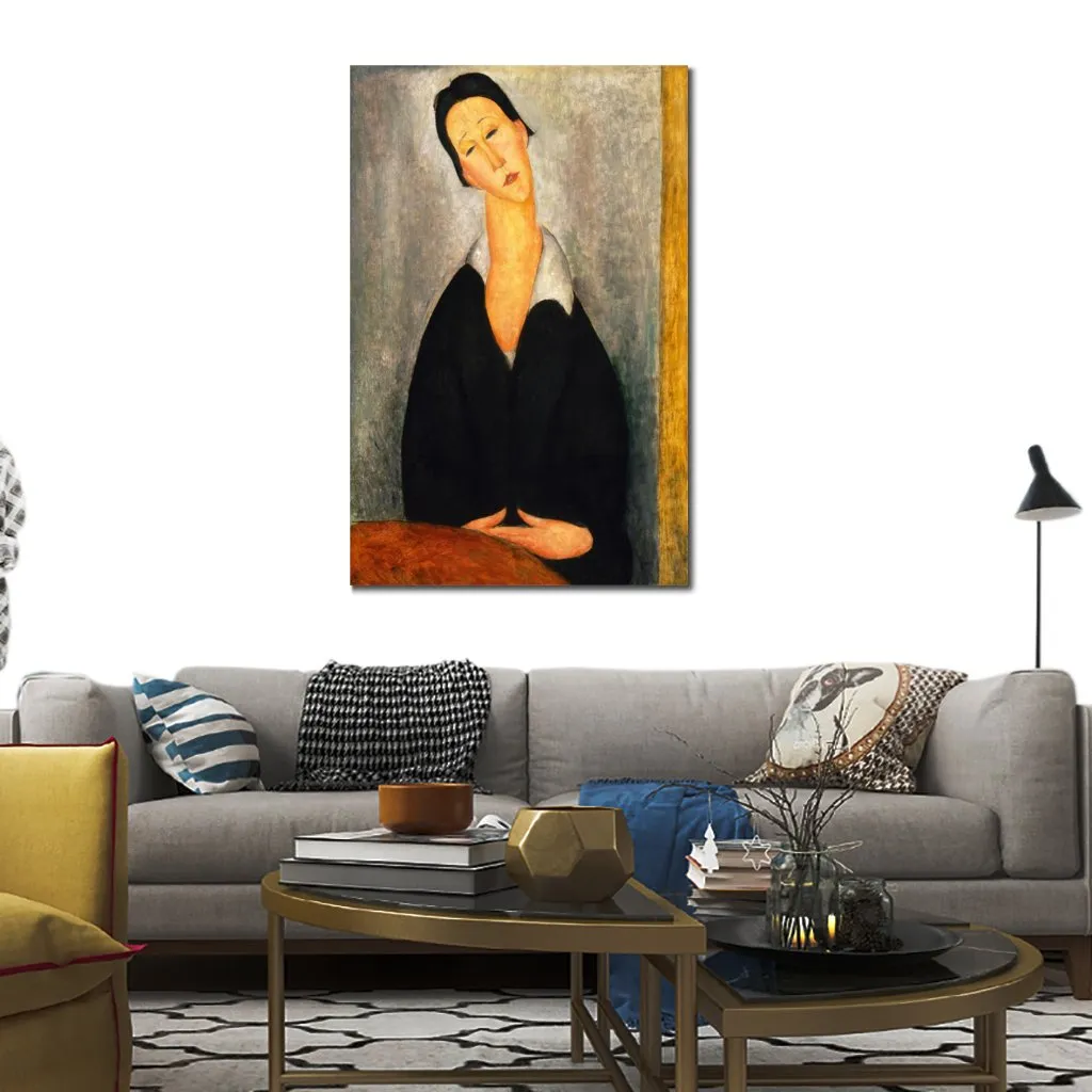 Pintura nua Arte artesanal amedeo modigliani de retrato de uma mulher de petróleo polonesa