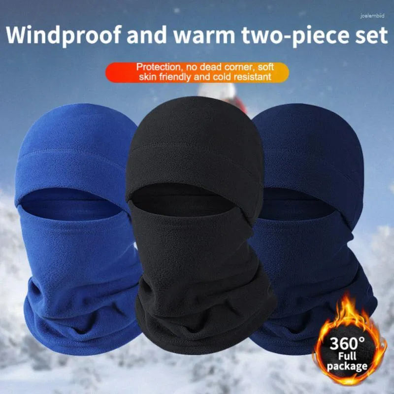 Bandanas Winter Hat And Scarf Set Thermal Head Cover Tactical Warm Ski Mask Full Face Balaclava Motorcycle Neck Warmer Sport