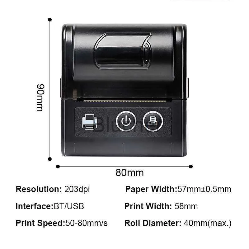 Mini Impresora Portátil Klack Para Teléfono Móvil Sin Tinta