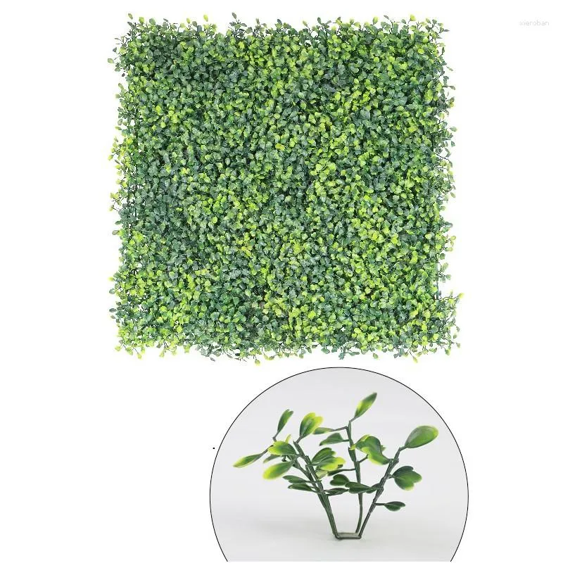 Fiori decorativi 50 50cm Pianta finta Parete verde artificiale Tappeto erboso Erba DIY Outdoor Indoor Home Store Sfondo Falso prato Decor