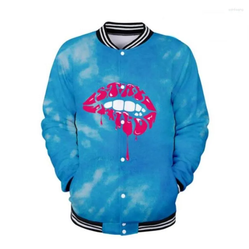 Giacche da uomo Ben Azelart Stay Wild LIP Logo Giacca da baseball Uomo Bomber Capispalla Streetwear Hip Hop Uniform Abbigliamento sportivo casual